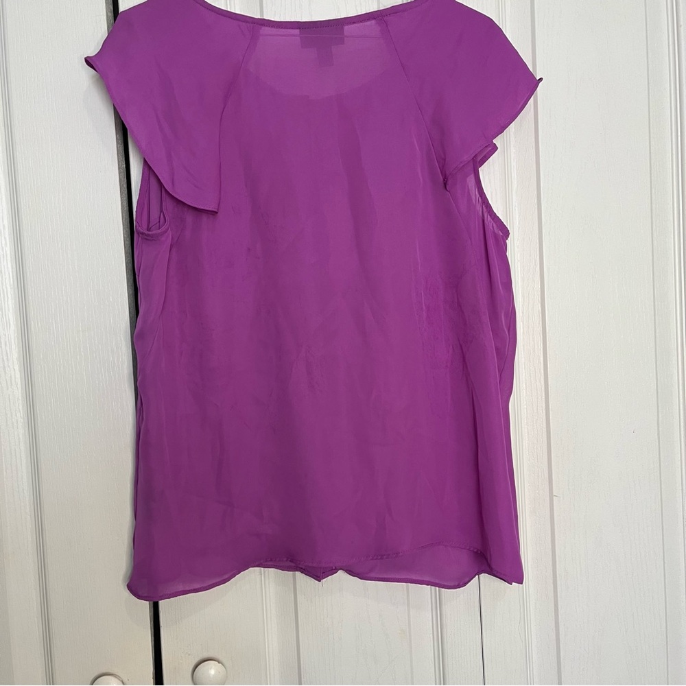 Worthington Women's Purple Ruffle Top (Box D) - Picture 7 of 7